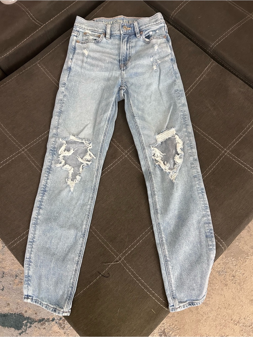 American Eagle Outfitters Light Blue Distressed Boyfriend Jeans